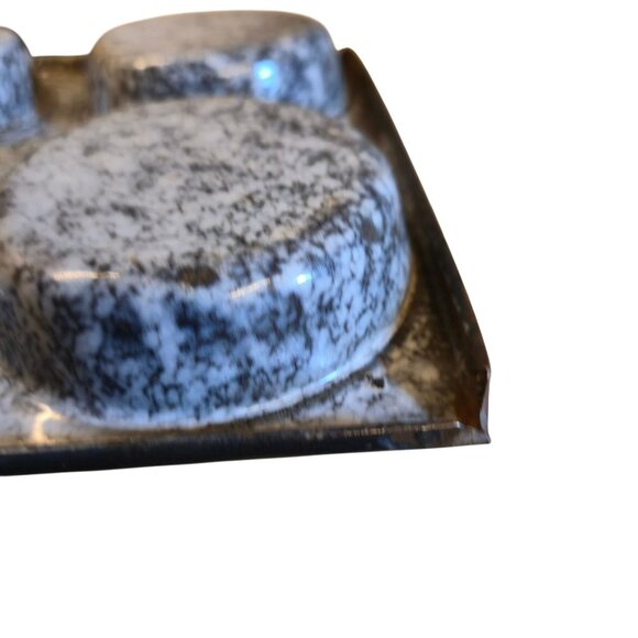 Vintage Enamelware Speckled Gray 8 Cup Muffin Pan Farmhouse Rustic Antique Decor - Picture 7 of 16